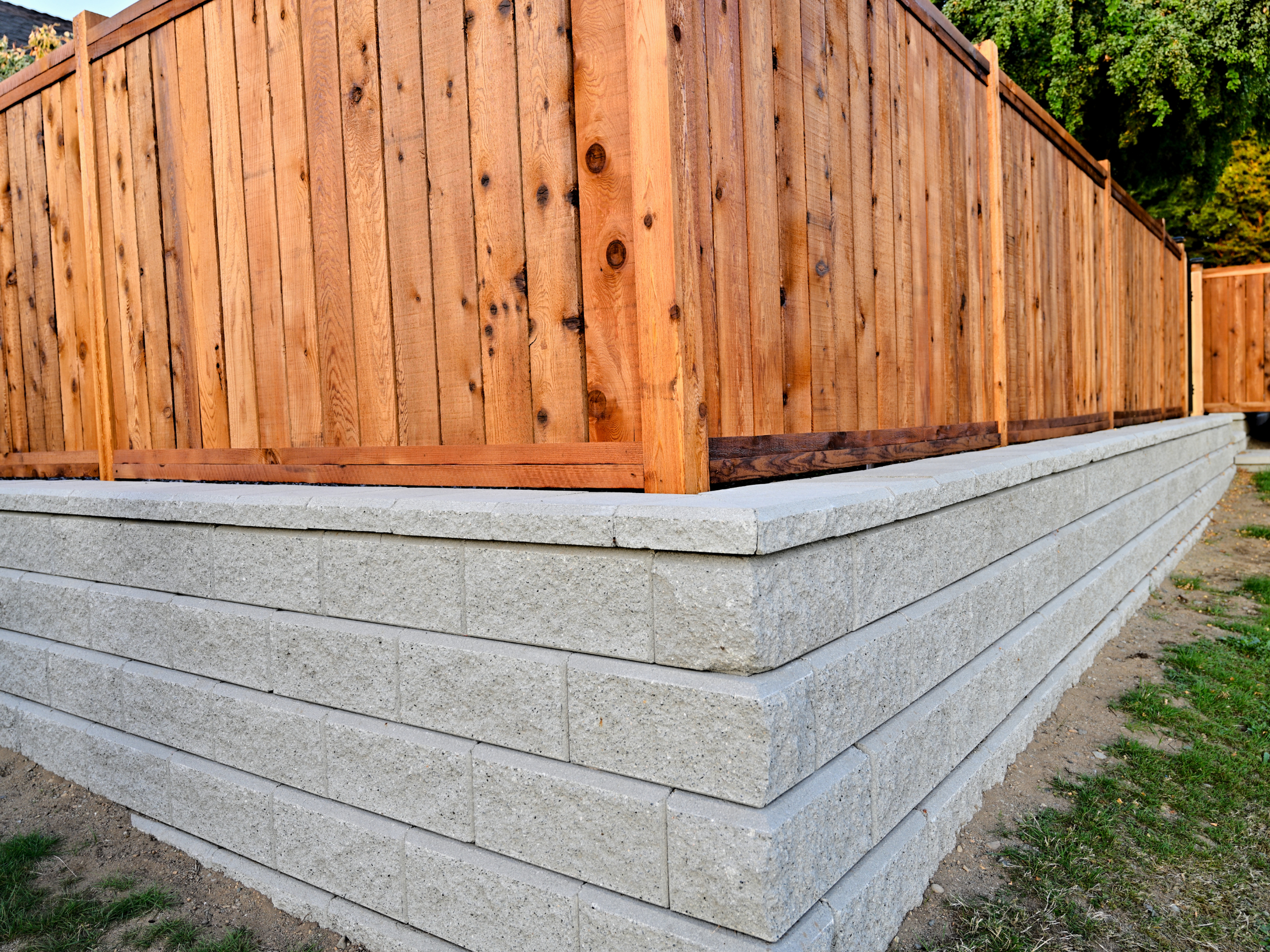 Retaining wall construction