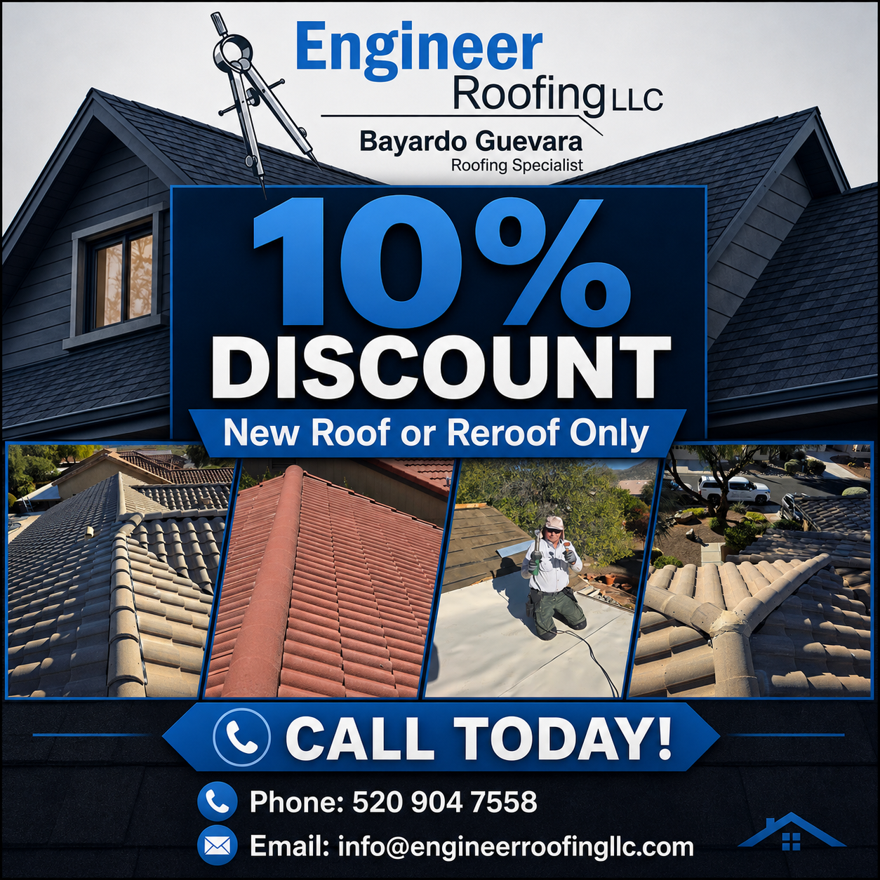 Engineer Roofing LLC - 10% Discount on New Roof or Reroof