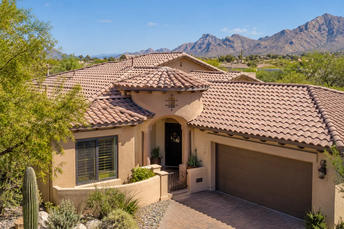 Tile roofing on a Southwestern style home